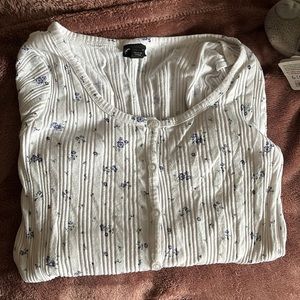 Blue coquette long sleeve shirt ⋆ ˚｡⋆୨୧˚
